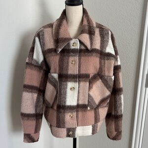 Greylin Women's Teddy Jacket - Cream, Pink, and Brown